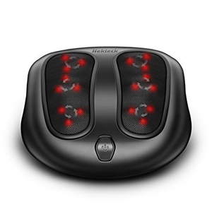 Nekteck Foot Massager Kneading Shiatsu Therapy Plantar Massage with Built in Infrared Heat Function and Power Cord - Black